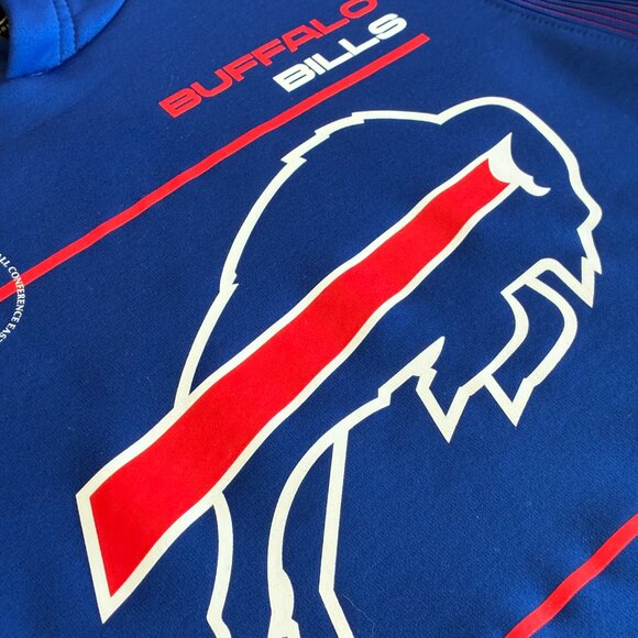 NEW Buffalo Bills NFL Nike Blue with Logo Hoodie Sweatshirt Top Long-Sleeves - Picture 11 of 15